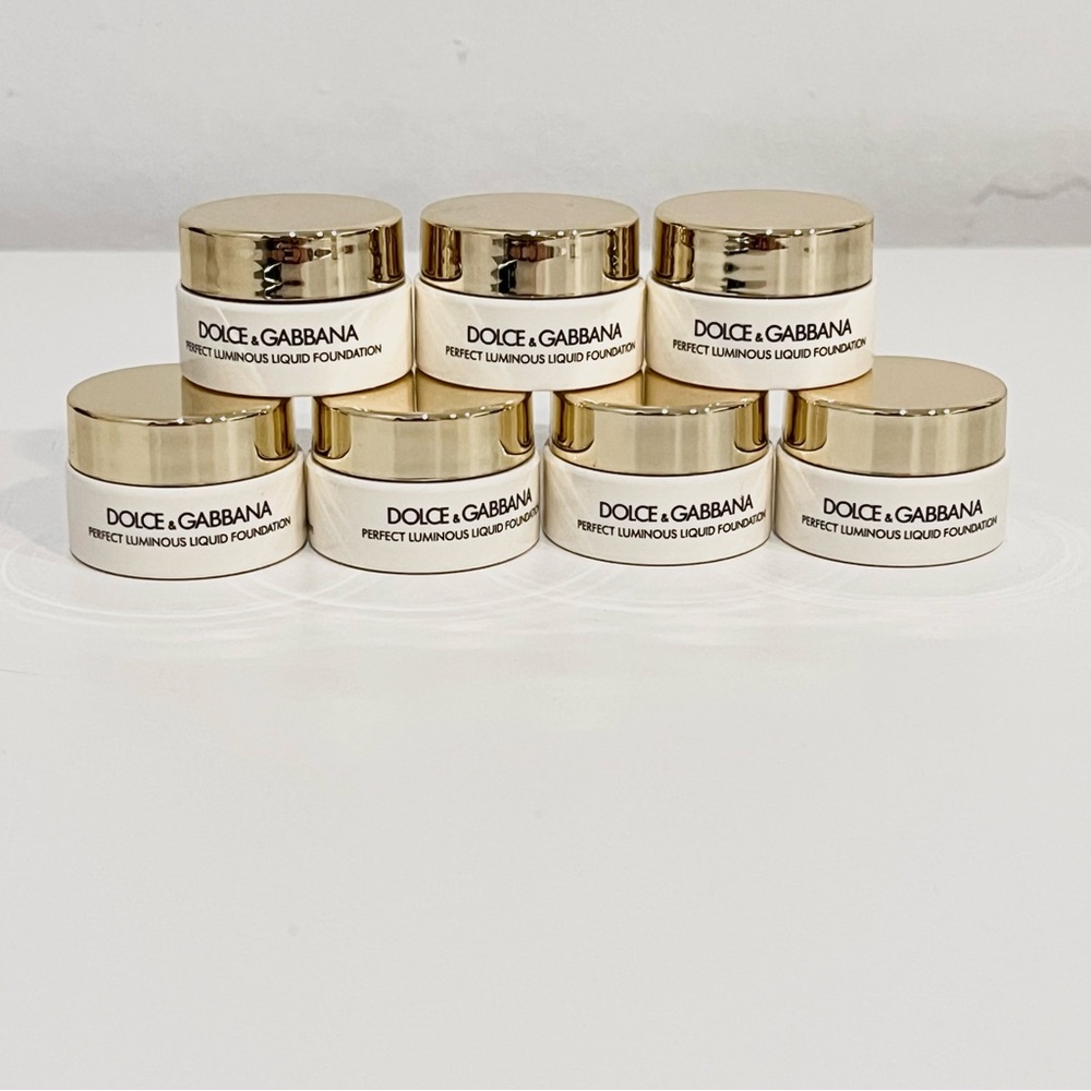 Dolce & Gabbana The Foundation Perfect Luminous Liquid Natural Glow 7 Jars NEW